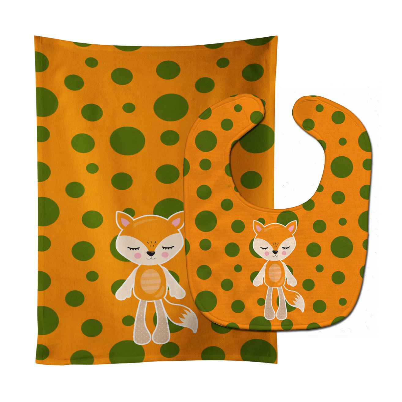 Fox #2 Baby Bib & Burp Cloth Easy-Clean Baby Bib Baby Feeding Accessory Baby Mealtime Essential