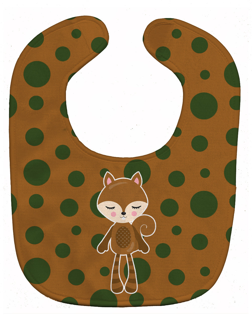 Squirrel #2 Baby Bib Easy-Clean Baby Bib Baby Feeding Accessory Baby Mealtime Essential, 10 x 13, Multicolor