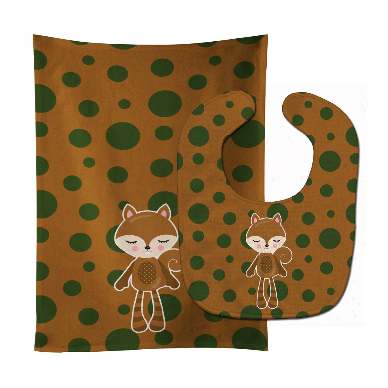 Squirrel #2 Baby Bib & Burp Cloth Easy-Clean Baby Bib Baby Feeding Accessory Baby Mealtime Essential
