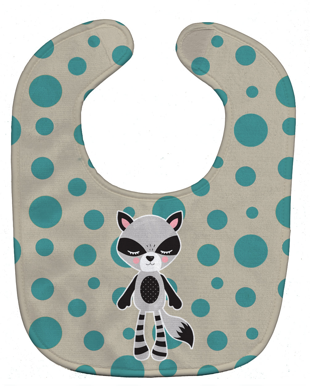 Raccoon #2 Baby Bib Easy-Clean Baby Bib Baby Feeding Accessory Baby Mealtime Essential, 10 x 13, Multicolor