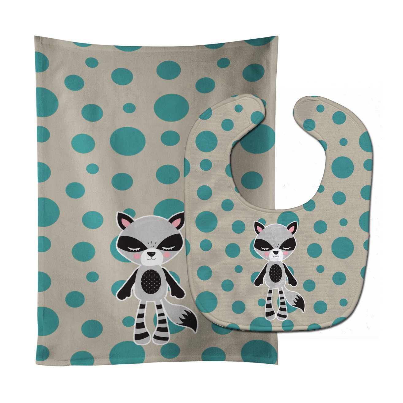 Raccoon #2 Baby Bib & Burp Cloth Easy-Clean Baby Bib Baby Feeding Accessory Baby Mealtime Essential