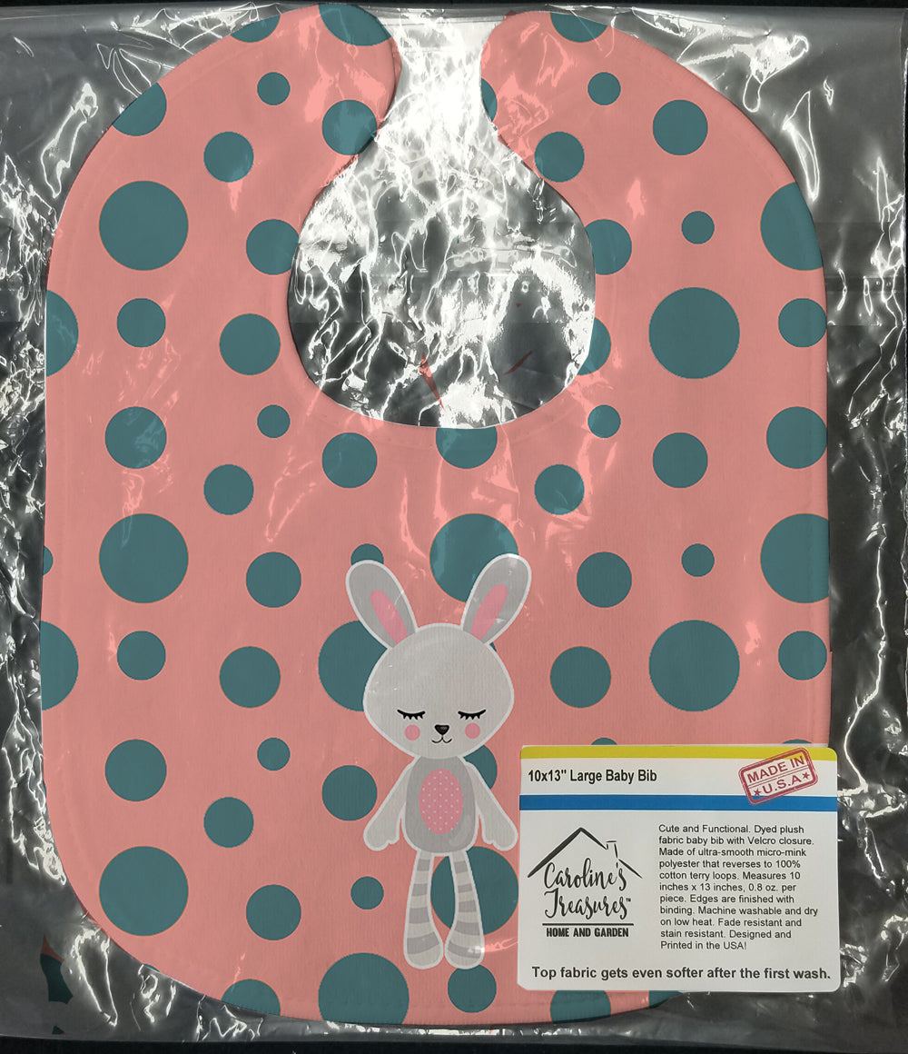 Rabbit Baby Bib Easy-Clean Baby Bib Baby Feeding Accessory Baby Mealtime Essential, 10 x 13, Multicolor