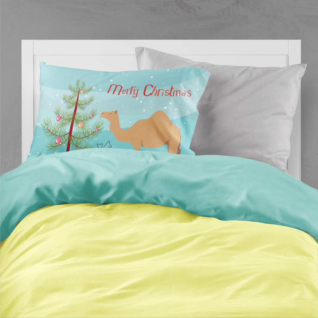 Arabian Camel Dromedary Christmas Standard Pillowcase Lightweight Super Soft Easy Care Decorative Artwork Pillowcase, Standard