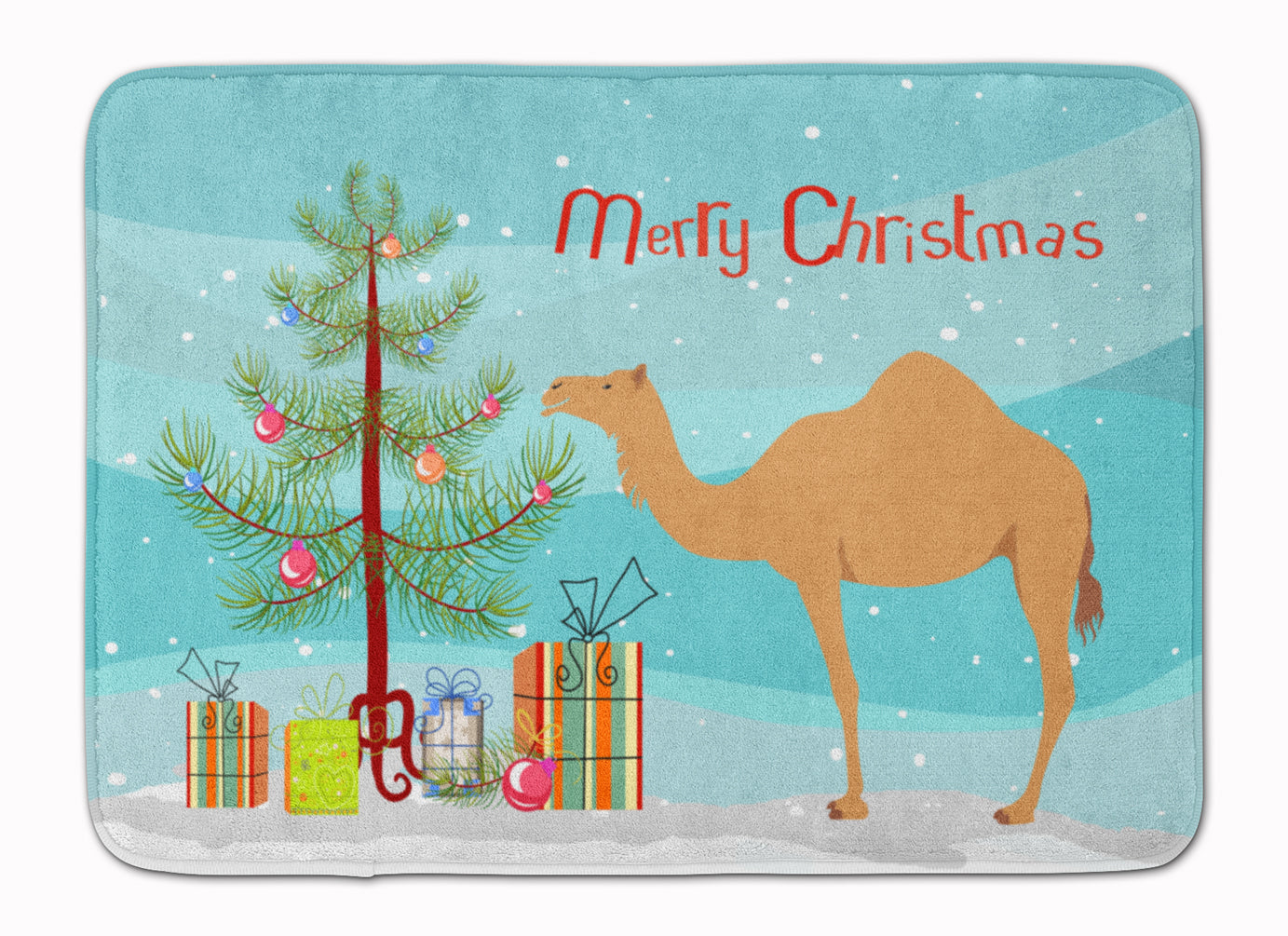 Arabian Camel Dromedary Christmas Memory Foam Kitchen Mat Machine Washable Anti-Fatigue Cushion Comfort Bath or Kitchen Rug