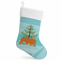 Highland Cow Christmas Holiday Stocking Double-Sided Print, Polyester Suede,11x18, Made in USA