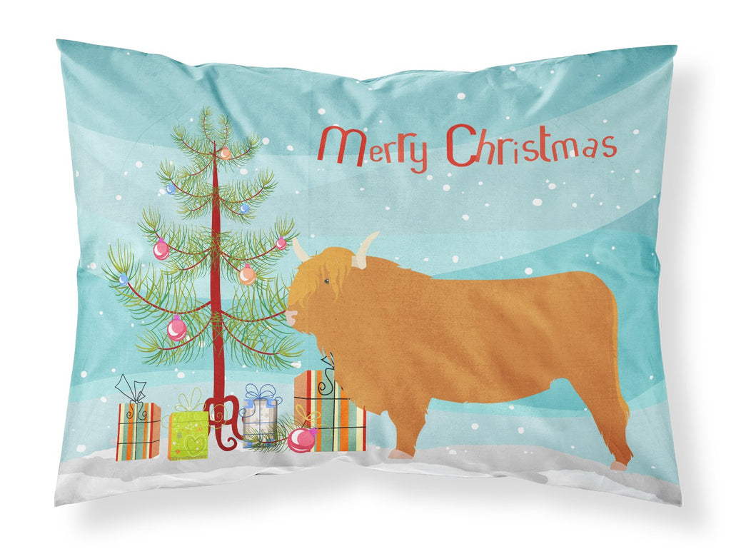 Highland Cow Christmas Standard Pillowcase Lightweight Super Soft Easy Care Decorative Artwork Pillowcase, Standard