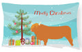 Highland Cow Christmas Decorative Throw Pillow 12x16 Indoor Outdoor Accent Cushion, Fabric Cover with Insert for Sofa, Bed, Porch & Living Room