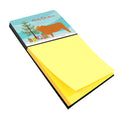 Highland Cow Christmas Watercolor Sticky Note Holder Refillable Dispenser Desk Accessory 3x3 Pad Gift