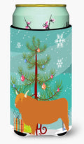 Highland Cow Christmas Tall Boy Hugger Can Cooler Sleeve Machine Washable Drink Collapsible Insulator Beverage Insulated Holder