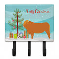 Highland Cow Christmas Leash or Key Holder Wall Hooks, Coat Rack Wall Mount, for Hanging Keys, Towels, Aprons, Leashes