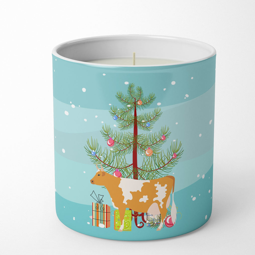 Guernsey Cow Christmas Decorative Soy Candle Nature Soy Wax Essential Oil Home Decor Ideal for Bedroom Kitchen Bath Office Gift, 10 oz