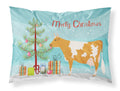 Guernsey Cow Christmas Standard Pillowcase Lightweight Super Soft Easy Care Decorative Artwork Pillowcase, Standard