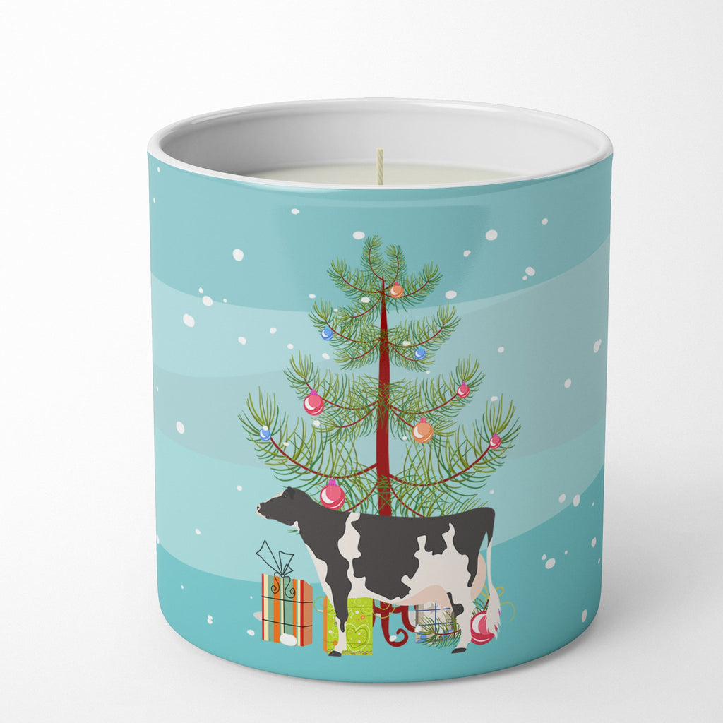 Holstein Cow Christmas Decorative Soy Candle Nature Soy Wax Essential Oil Home Decor Ideal for Bedroom Kitchen Bath Office Gift, 10 oz