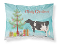 Holstein Cow Christmas Standard Pillowcase Lightweight Super Soft Easy Care Decorative Artwork Pillowcase, Standard