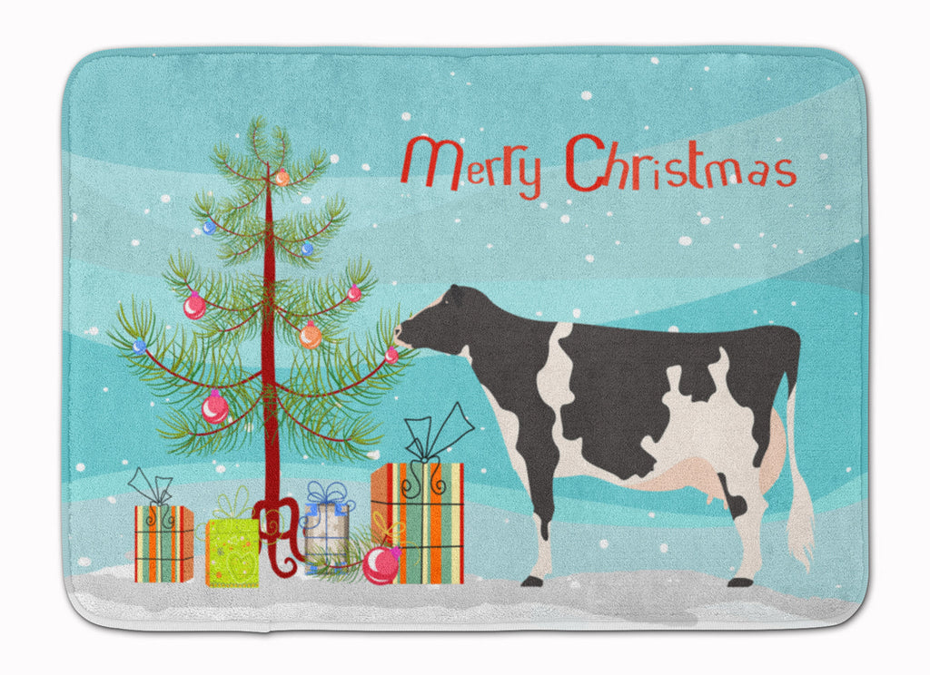 Holstein Cow Christmas Memory Foam Kitchen Mat Machine Washable Anti-Fatigue Cushion Comfort Bath or Kitchen Rug