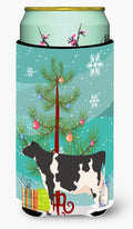 Holstein Cow Christmas Tall Boy Hugger Can Cooler Sleeve Machine Washable Drink Collapsible Insulator Beverage Insulated Holder