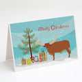Ankole-Watusu Cow Christmas Greeting Cards Pack of 8 Blank Cards with Envelopes Whimsical A7 Size 5x7