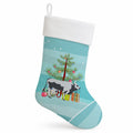 Hungarian Grey Steppe Cow Christmas Holiday Stocking Double-Sided Print, Polyester Suede,11x18, Made in USA