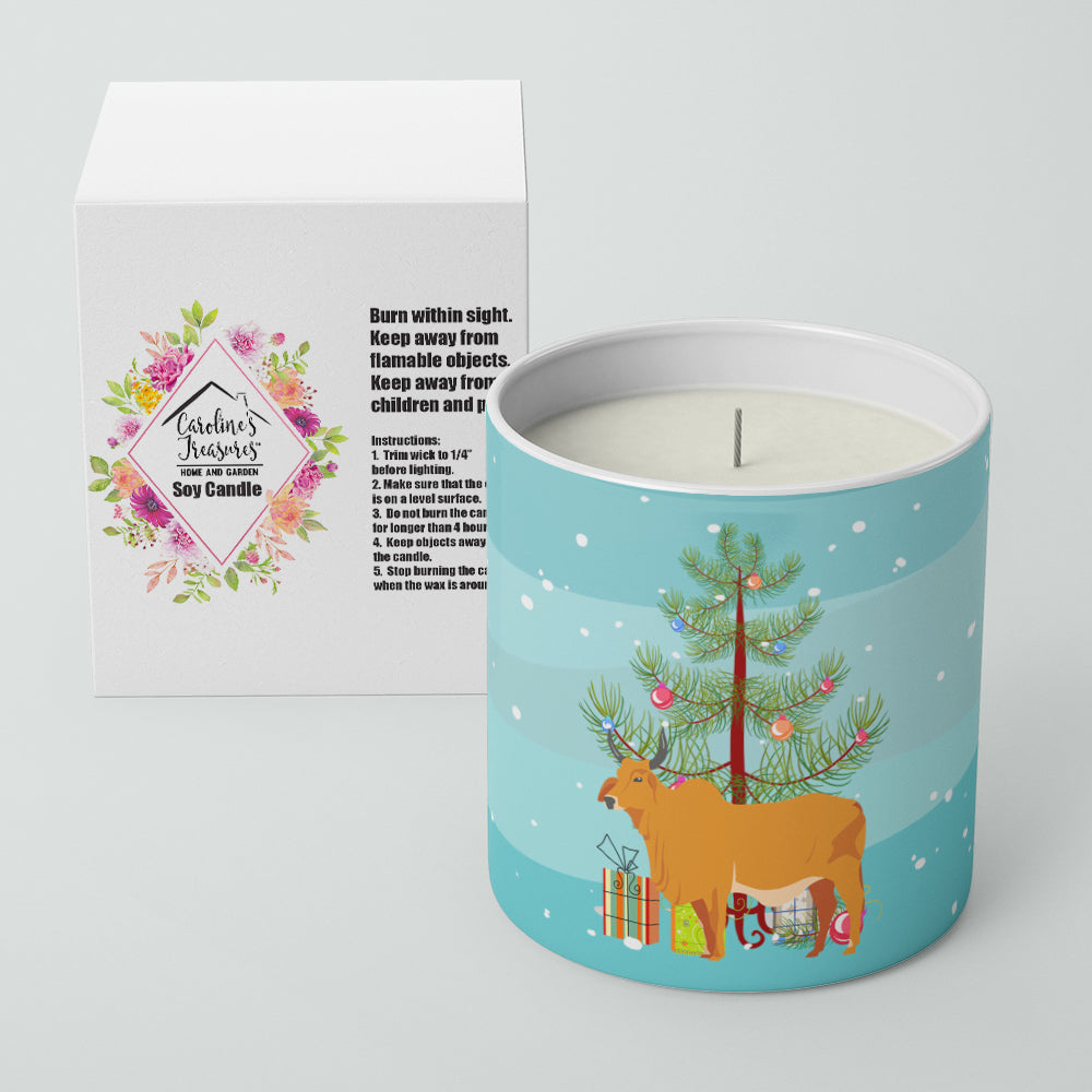 Zebu Indicine Cow Christmas Decorative Soy Candle Nature Soy Wax Essential Oil Home Decor Ideal for Bedroom Kitchen Bath Office Gift, 10 oz