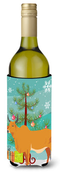 Zebu Indicine Cow Christmas Wine Bottle Hugger Gift Sleeve for Standard 750 ml Bottles, Insulated Reusable Also Fits Mini Shot & Pint Bottles