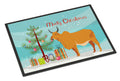 Zebu Indicine Cow Christmas Doormat Indoor Outdoor 18H X 27W Front Door Mat Rugs for Entryway, Non Slip Washable