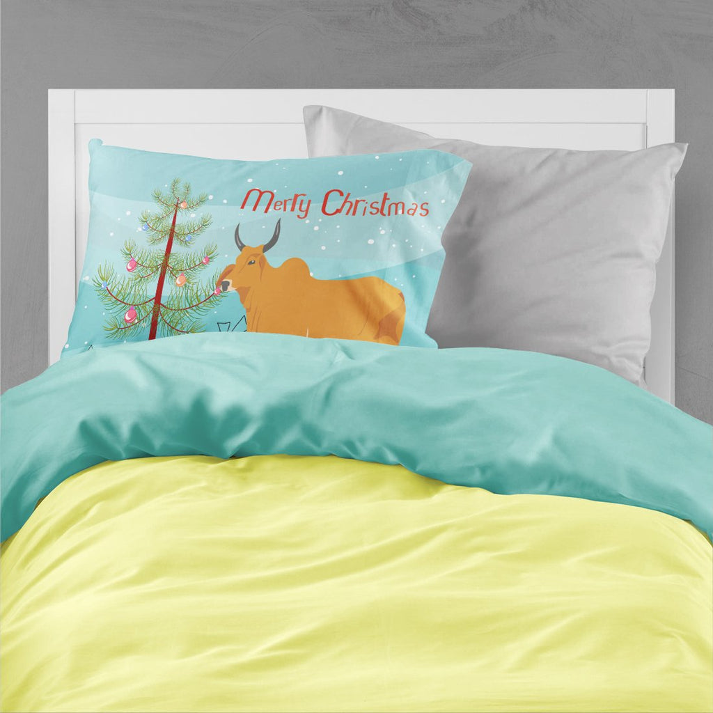Zebu Indicine Cow Christmas Standard Pillowcase Lightweight Super Soft Easy Care Decorative Artwork Pillowcase, Standard