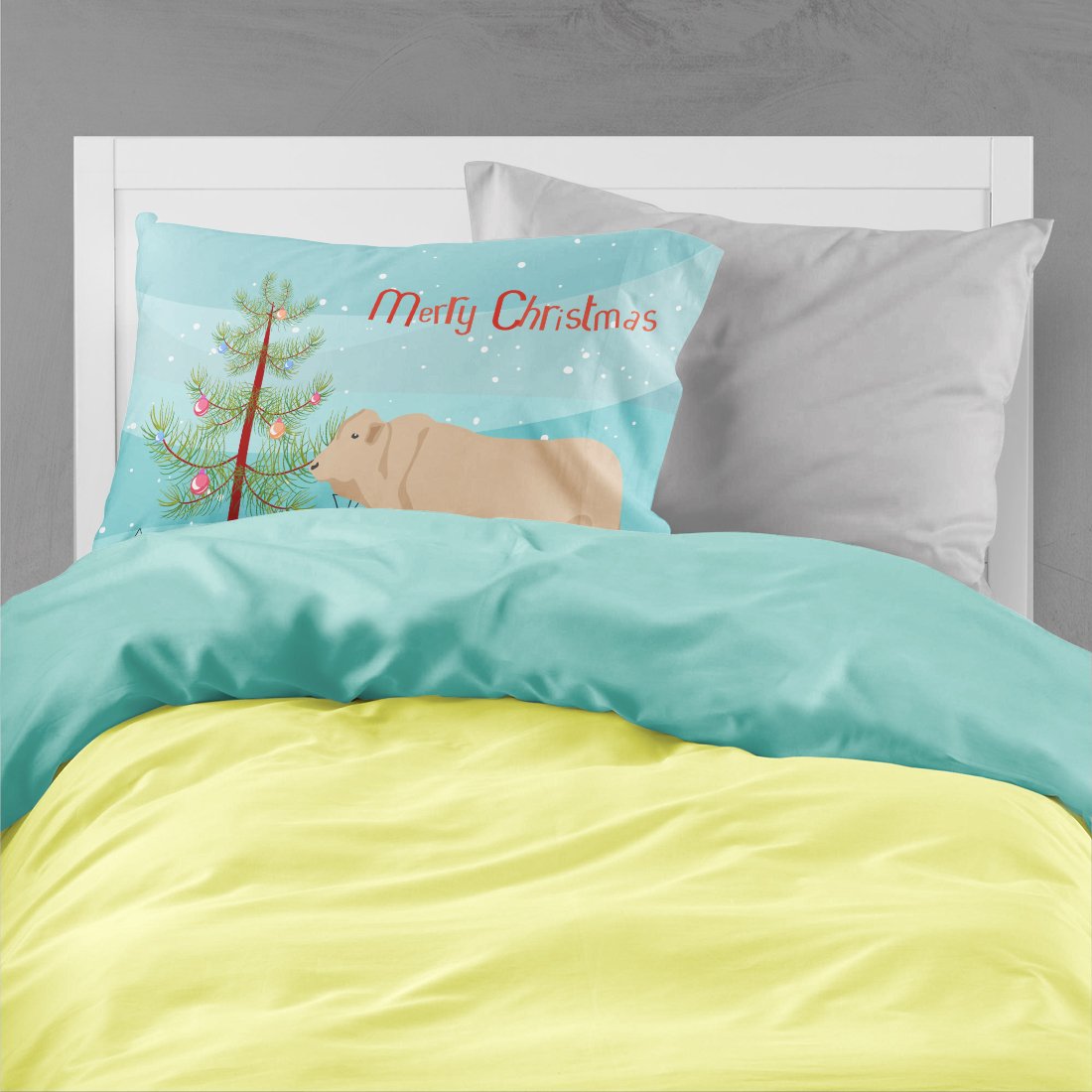 Charolais Cow Christmas Standard Pillowcase Lightweight Super Soft Easy Care Decorative Artwork Pillowcase, Standard