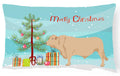 Charolais Cow Christmas Decorative Throw Pillow 12x16 Indoor Outdoor Accent Cushion, Fabric Cover with Insert for Sofa, Bed, Porch & Living Room