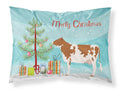 Ayrshire Cow Christmas Standard Pillowcase Lightweight Super Soft Easy Care Decorative Artwork Pillowcase, Standard