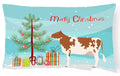 Ayrshire Cow Christmas Decorative Throw Pillow 12x16 Indoor Outdoor Accent Cushion, Fabric Cover with Insert for Sofa, Bed, Porch & Living Room