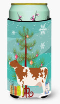 Ayrshire Cow Christmas Tall Boy Hugger Can Cooler Sleeve Machine Washable Drink Collapsible Insulator Beverage Insulated Holder