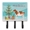 Ayrshire Cow Christmas Leash or Key Holder Wall Hooks, Coat Rack Wall Mount, for Hanging Keys, Towels, Aprons, Leashes