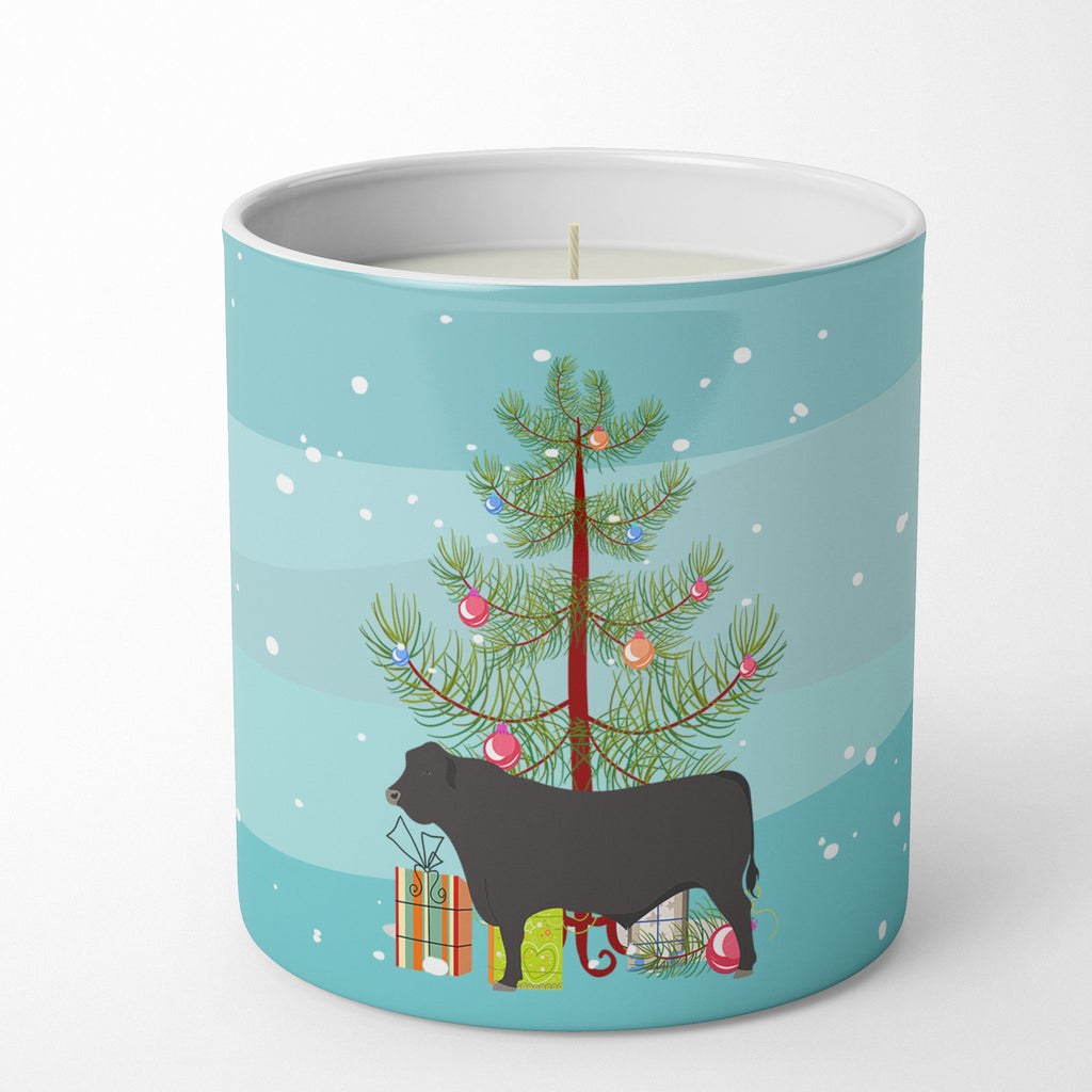 Black Angus Cow Christmas Decorative Soy Candle Nature Soy Wax Essential Oil Home Decor Ideal for Bedroom Kitchen Bath Office Gift, 10 oz