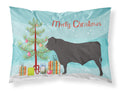 Black Angus Cow Christmas Standard Pillowcase Lightweight Super Soft Easy Care Decorative Artwork Pillowcase, Standard