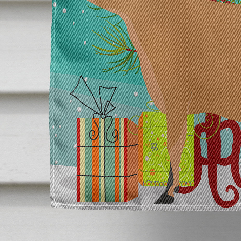 Jersey Cow Christmas House Flag 28x40 Porch Sleeve Pole Decorative Outside Yard Banner Artwork Wall Hanging, Polyester