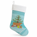Jersey Cow Christmas Holiday Stocking Double-Sided Print, Polyester Suede,11x18, Made in USA