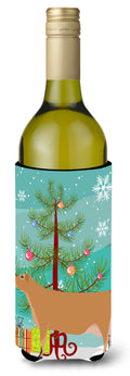 Jersey Cow Christmas Wine Bottle Hugger Gift Sleeve for Standard 750 ml Bottles, Insulated Reusable Also Fits Mini Shot & Pint Bottles