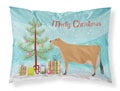 Jersey Cow Christmas Standard Pillowcase Lightweight Super Soft Easy Care Decorative Artwork Pillowcase, Standard