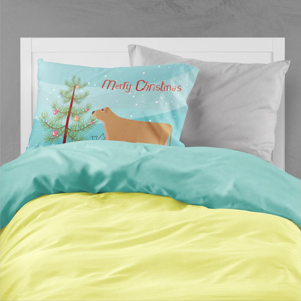 Jersey Cow Christmas Standard Pillowcase Lightweight Super Soft Easy Care Decorative Artwork Pillowcase, Standard