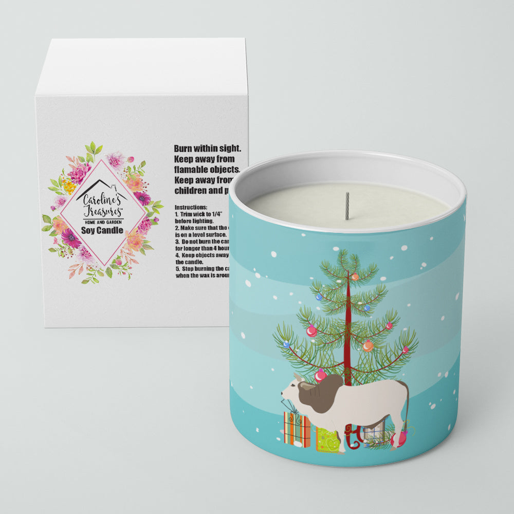 Malvi Cow Christmas Decorative Soy Candle Nature Soy Wax Essential Oil Home Decor Ideal for Bedroom Kitchen Bath Office Gift, 10 oz
