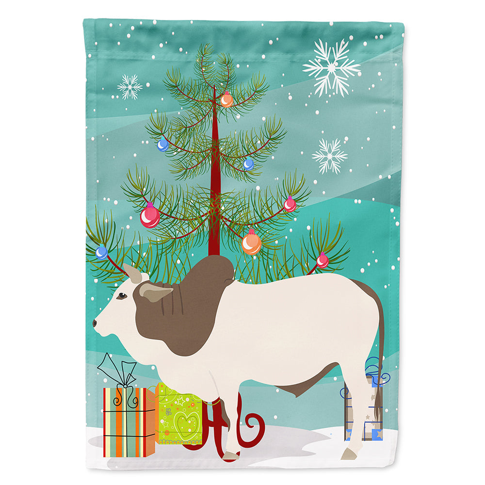 Malvi Cow Christmas House Flag 28x40 Porch Sleeve Pole Decorative Outside Yard Banner Artwork Wall Hanging, Polyester