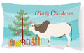 Malvi Cow Christmas Decorative Throw Pillow 12x16 Indoor Outdoor Accent Cushion, Fabric Cover with Insert for Sofa, Bed, Porch & Living Room