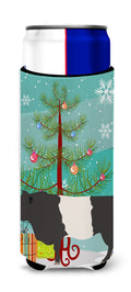 Belted Galloway Cow Christmas Slim Can Hugger , Insulated Foam Hugger for 12 oz Slim Cans, Beer Bottles & Water Bottles, Printed in USA