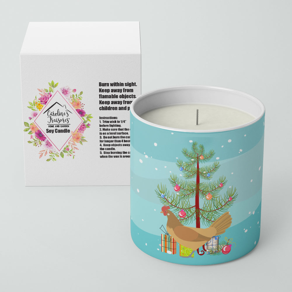 Frisian Friesian Chicken Christmas Decorative Soy Candle Nature Soy Wax Essential Oil Home Decor Ideal for Bedroom Kitchen Bath Office Gift, 10 oz
