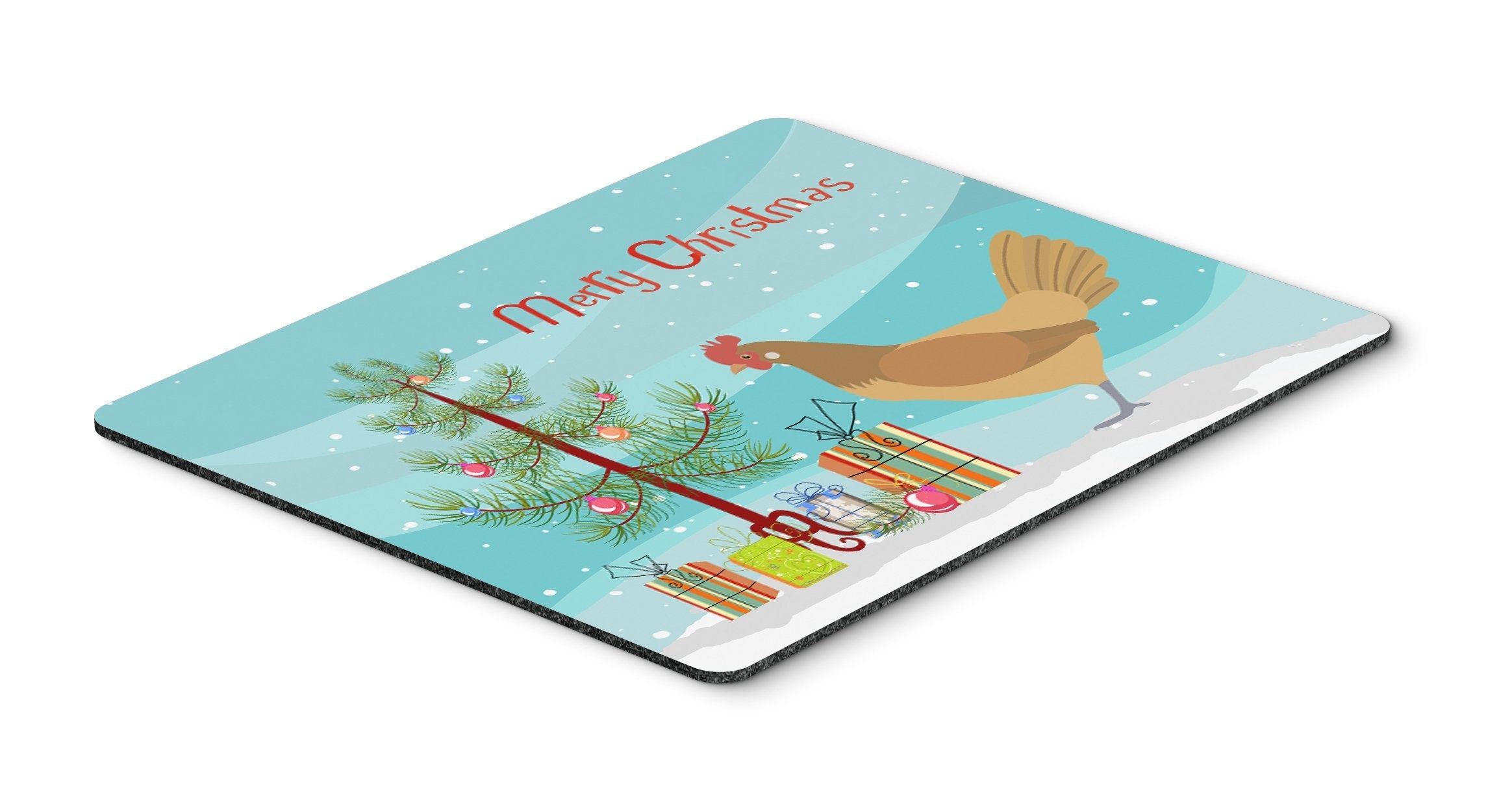 Frisian Friesian Chicken Christmas Mouse Pad, Heat Resistant Trivet Hot Pad , Non Slip Rubber Desk Mat, Kitchen Counter Protector, Home Office Decor Gift