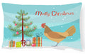 Frisian Friesian Chicken Christmas Decorative Throw Pillow 12x16 Indoor Outdoor Accent Cushion, Fabric Cover with Insert for Sofa, Bed, Porch & Living Room