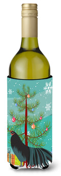 Sumatra Chicken Christmas Wine Bottle Hugger Gift Sleeve for Standard 750 ml Bottles, Insulated Reusable Also Fits Mini Shot & Pint Bottles