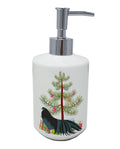 Sumatra Chicken Christmas Ceramic Soap Dispenser , Empty Refillable Hand Soap Pump Bottle for Bathroom Kitchen