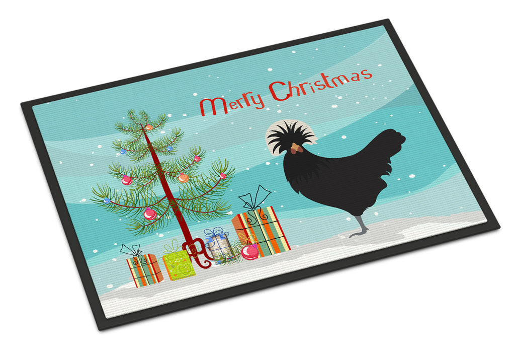 Polish Poland Chicken Christmas Doormat Indoor Outdoor 24H X 36W Front Door Mat Rugs for Entryway, Non Slip Washable Low Pile,