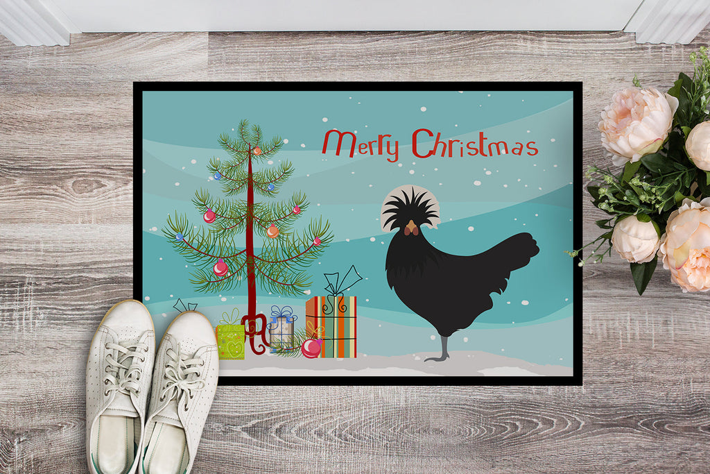 Polish Poland Chicken Christmas Doormat Indoor Outdoor 24H X 36W Front Door Mat Rugs for Entryway, Non Slip Washable Low Pile,